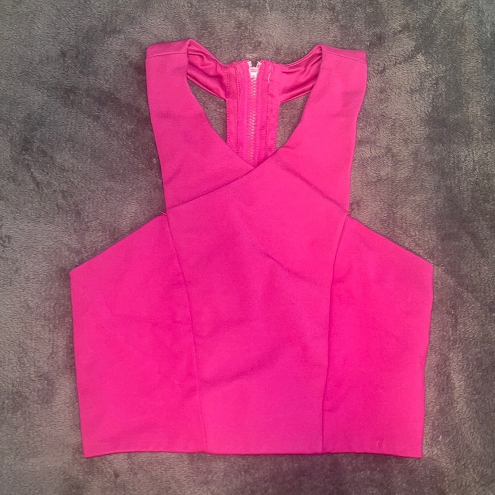 Fushia crop top